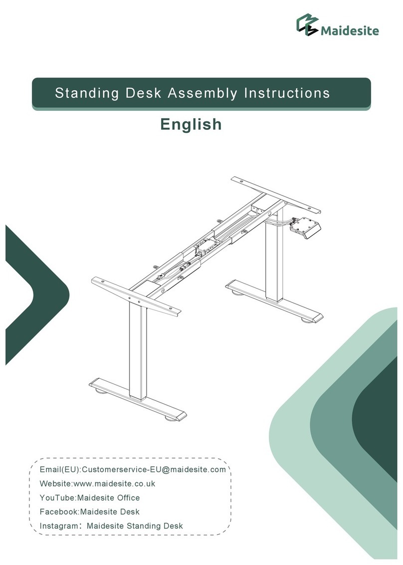 Maidesite Standing Desk Assembly instructions