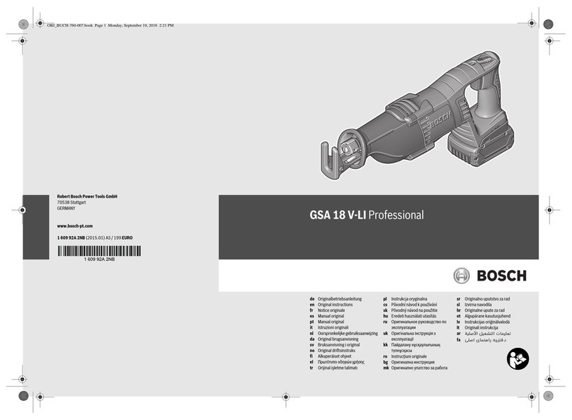 Bosch Professional GSA 18 User manual