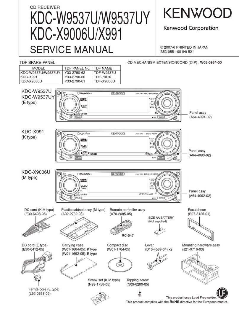 Kenwood KDC-W9537U User manual