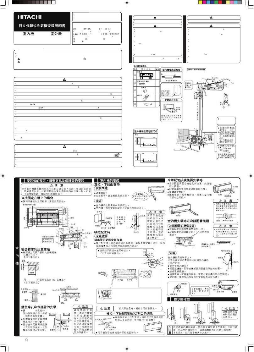 Hitachi RAC-X10CCK User manual