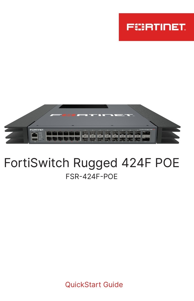 Fortinet FortiSwitch Rugged 424F POE quick start guide Fortinet FortiSwitch Rugged 424F POE quick start guide