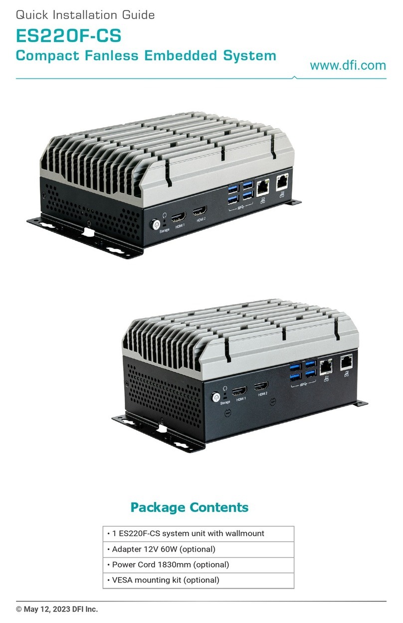 DFI ES220F-CS Quick installation guide
