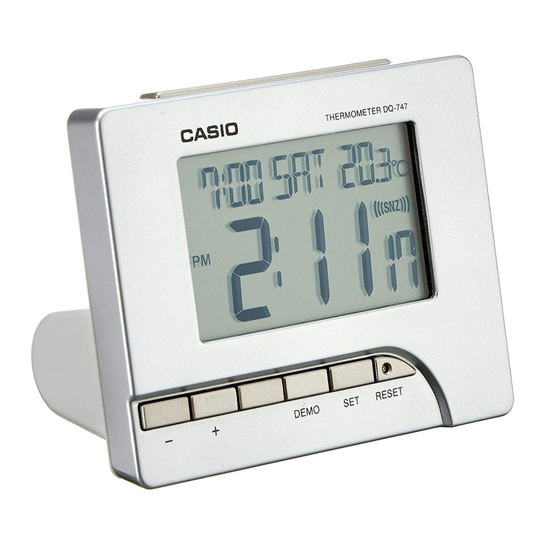 Casio Clock DQ-747 User manual