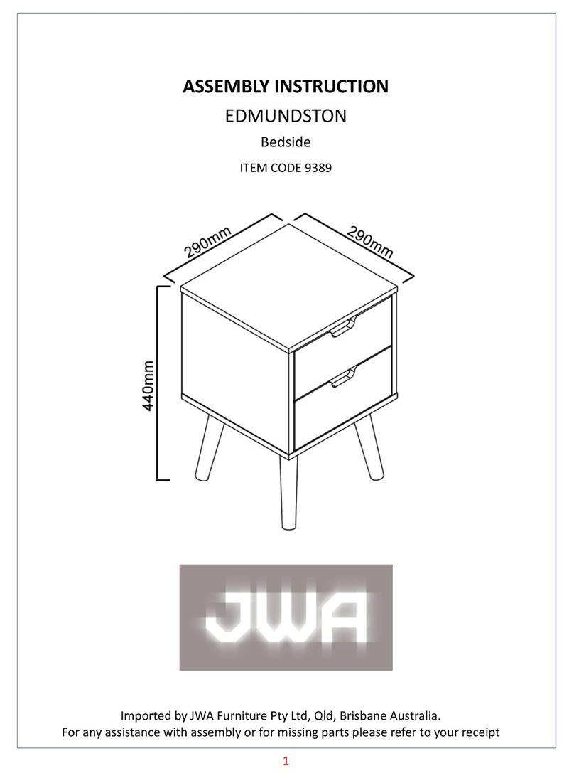 JWA EDMUNDSTON 9389 Assembly instruction JWA EDMUNDSTON 9389 Assembly instruction