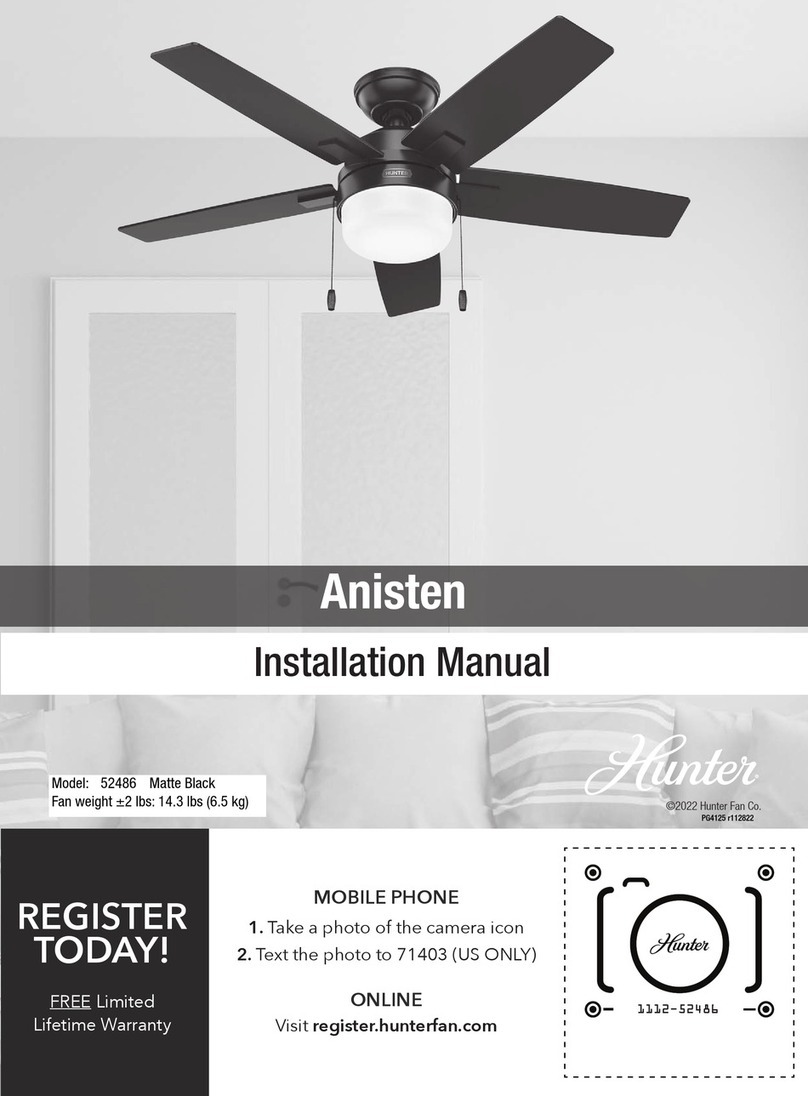 Hunter 52486 User manual