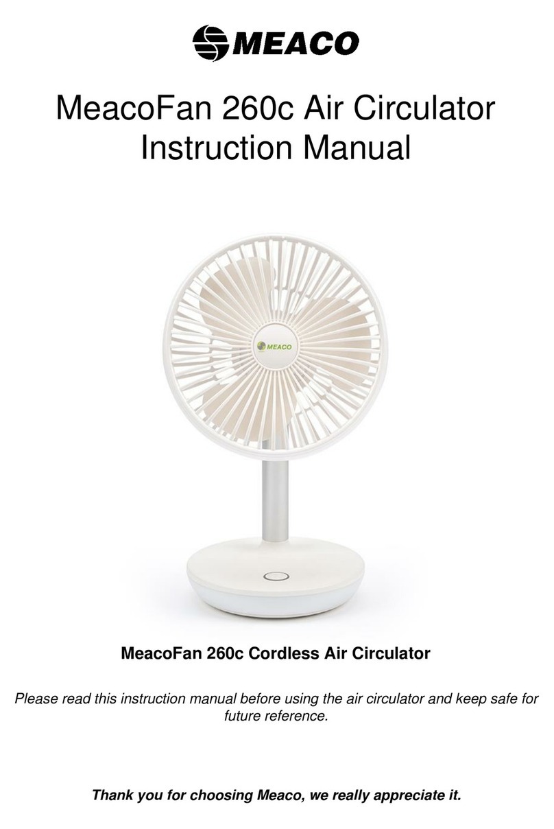 Meaco MeacoFan 260C instruction manual