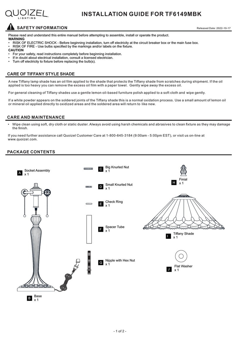 Quoizel TF6149MBK User manual