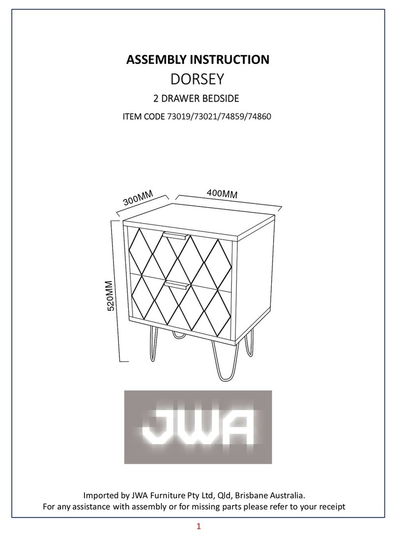 JWA DORSEY 73019 Assembly instruction JWA DORSEY 73019 Assembly instruction