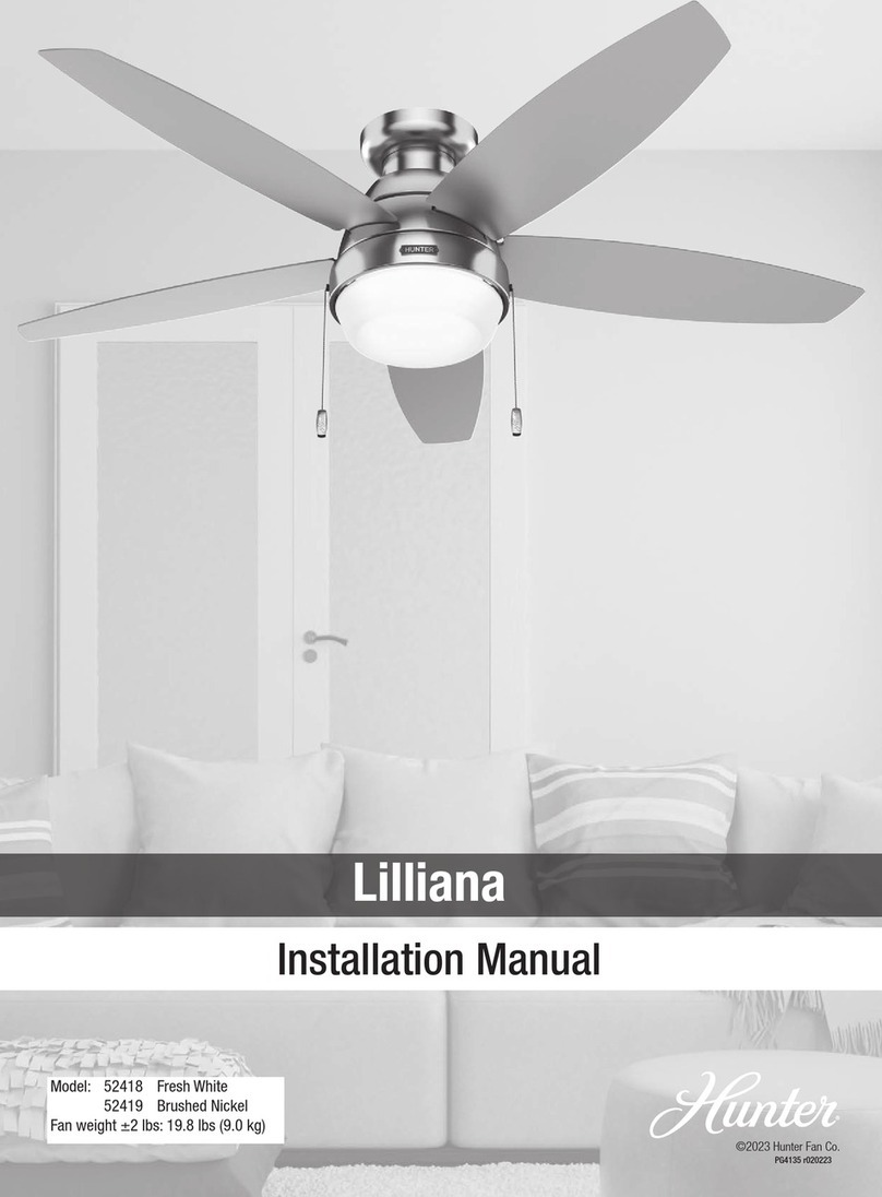 Hunter Lilliana installation manual Hunter Lilliana installation manual