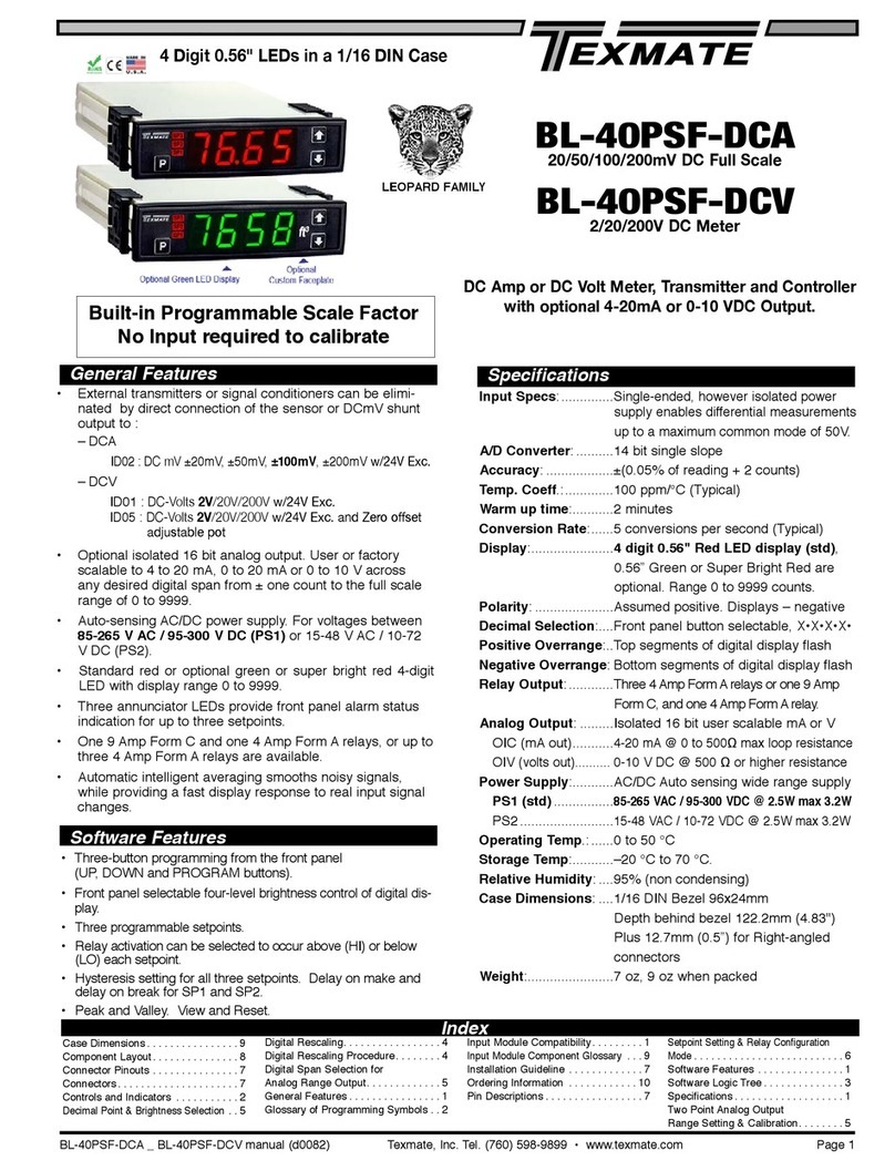 Texmate BL-40PSF-DCA User manual