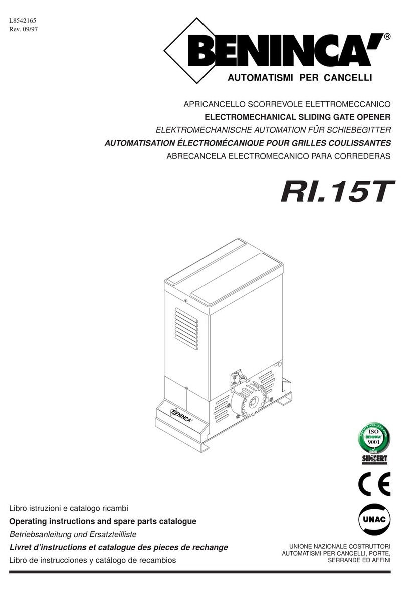 Benninca RI.15T operating instructions