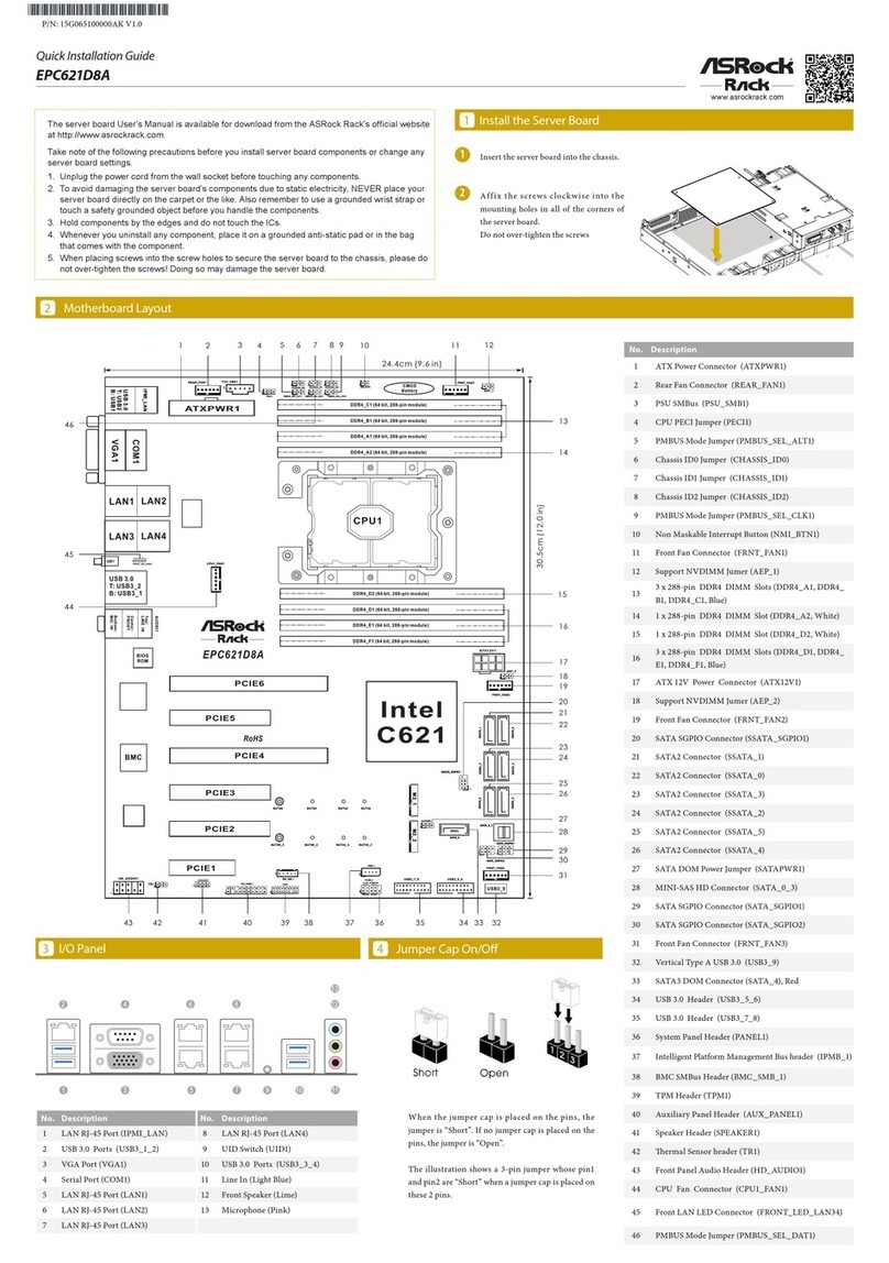 ASROCK Rack EPC621D8A Quick installation guide