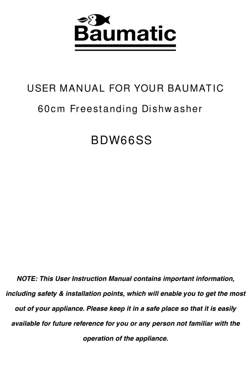 Baumatic BDW66SS User manual Baumatic BDW66SS User manual