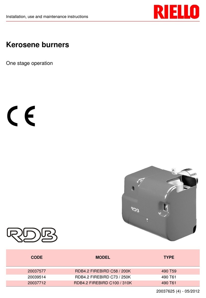 Riello RDB4.2 FIREBIRD C58/200K Installation, use and maintenance instructions