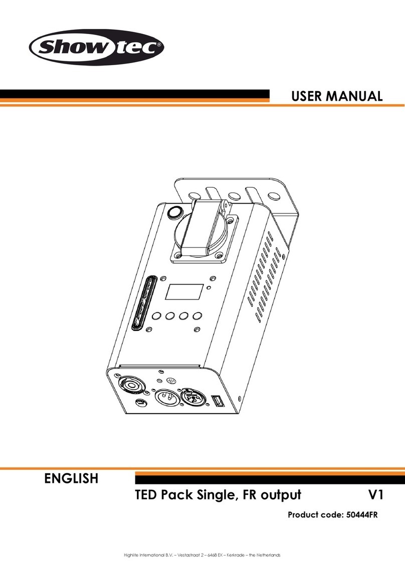 Show Tec TED Pack Single FR output V1 user manual
