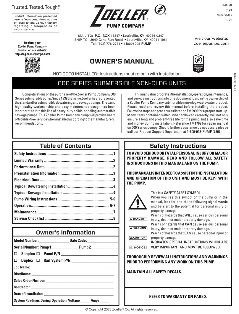 Zoeller E611 User manual