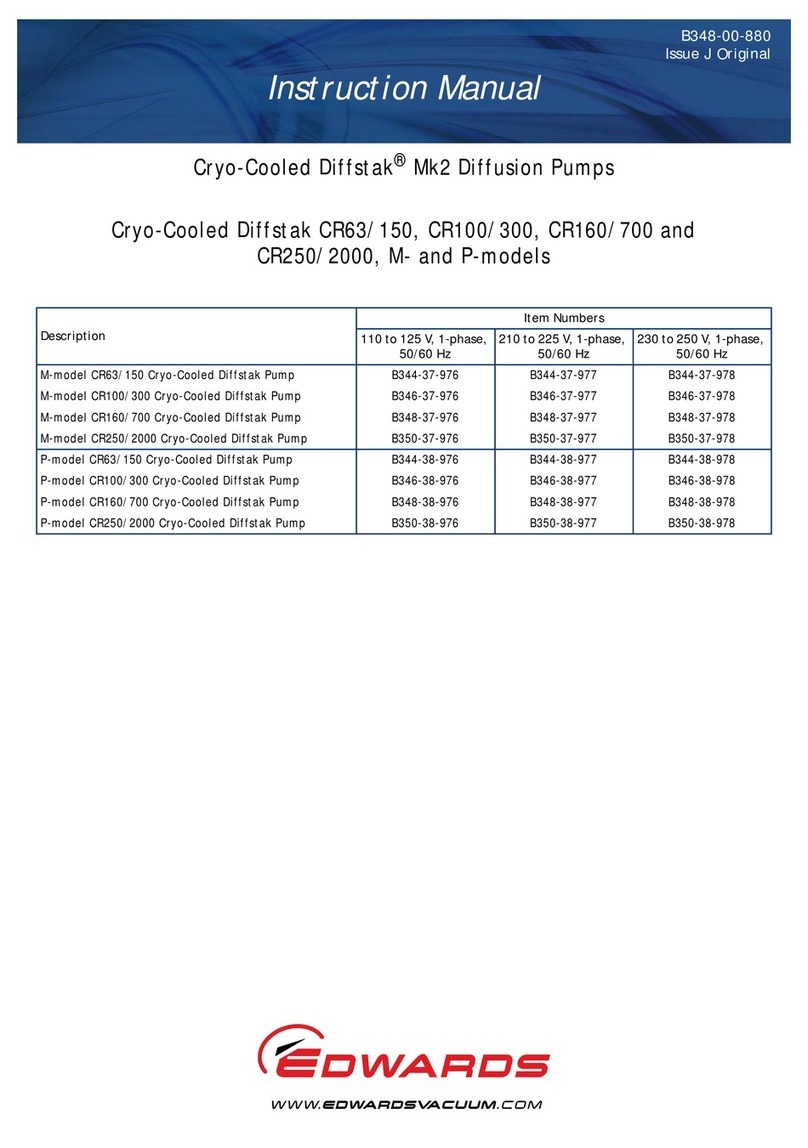 Edwards Cryo-Cooled Diffstak CR63/150 User manual