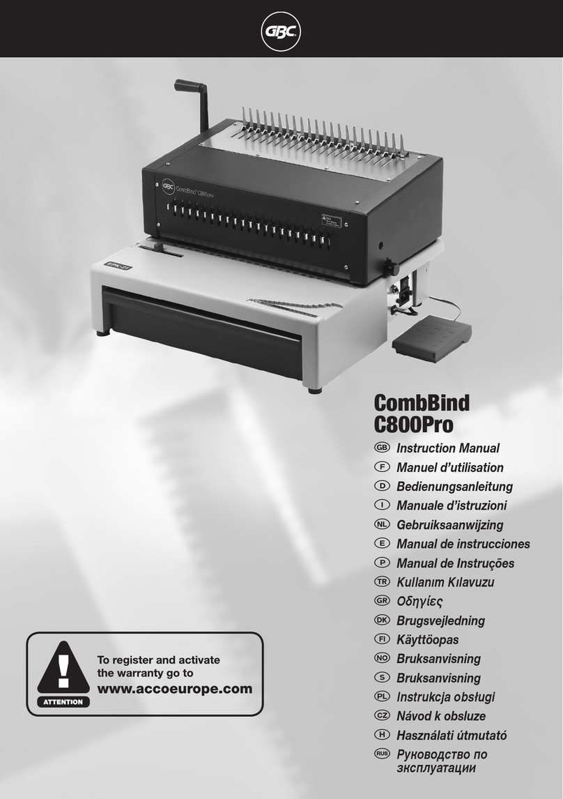 GBC CombBind C800pro instruction manual