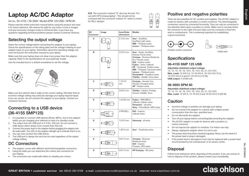 Clas Ohlson 36-4155 instructions