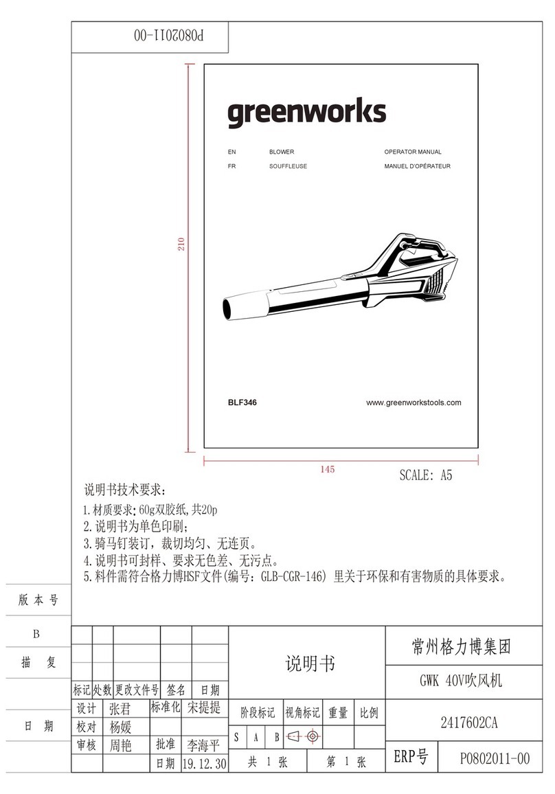 GreenWorks 2417602CA Operator's manual