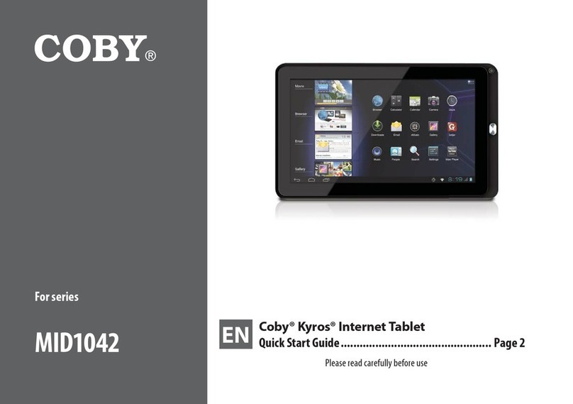 Coby Kyros MID1042 Series User manual
