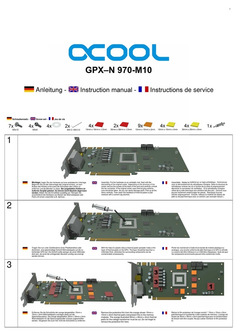 Alphacool GPX-N 970-M10 User manual