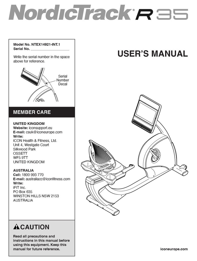 NordicTrack R35 User manual