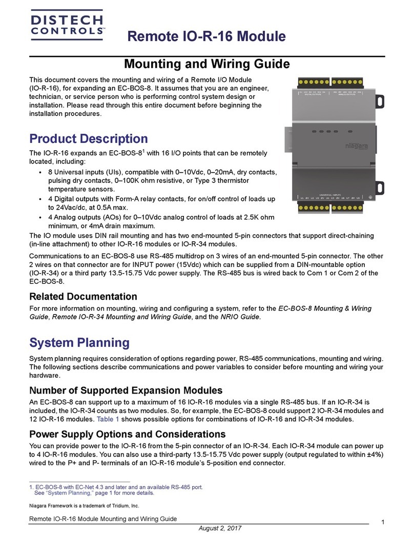 Distech Controls IO-R-16 User manual