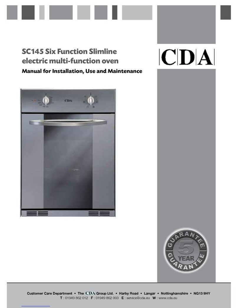 CDA SC145 Instructions for installation, use and maintenance manual