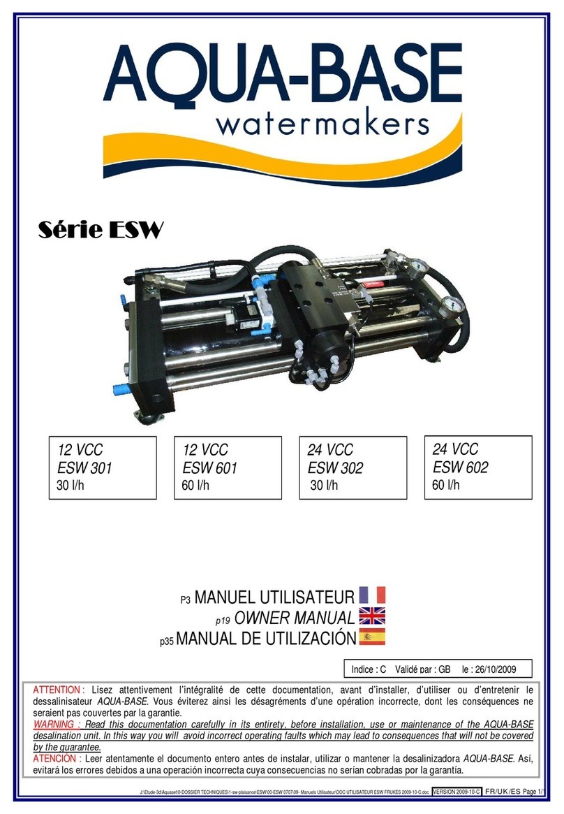 Aqua-Base ESW Series owner's manual Aqua-Base ESW Series owner's manual