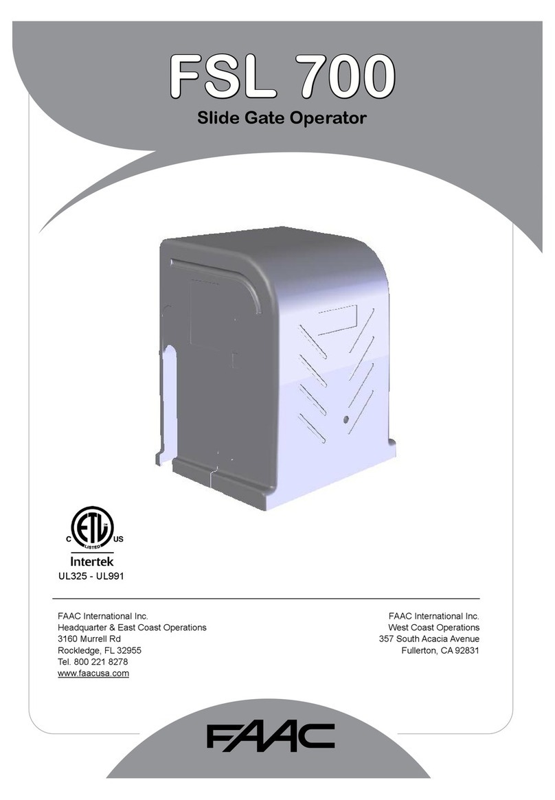 FAAC FSL700 manual