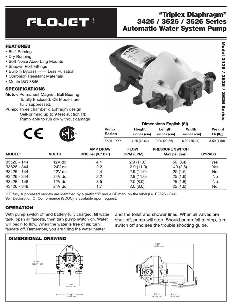 FLOJET 03526-144 User manual
