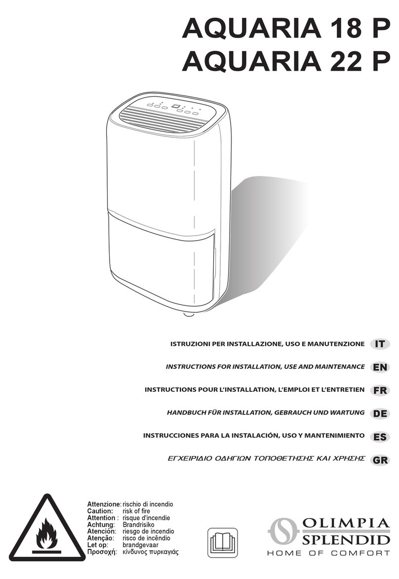 Olimpia splendid AQUARIA 18 P Parts list manual
