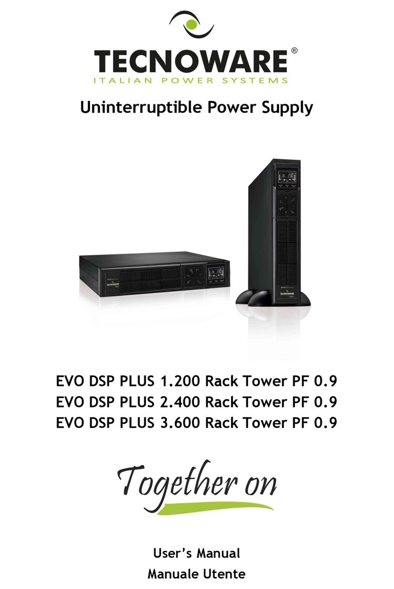 Tecnoware EVO DSP PLUS 1.200 Rack Tower PF 0.9 User manual Tecnoware EVO DSP PLUS 1.200 Rack Tower PF 0.9 User manual