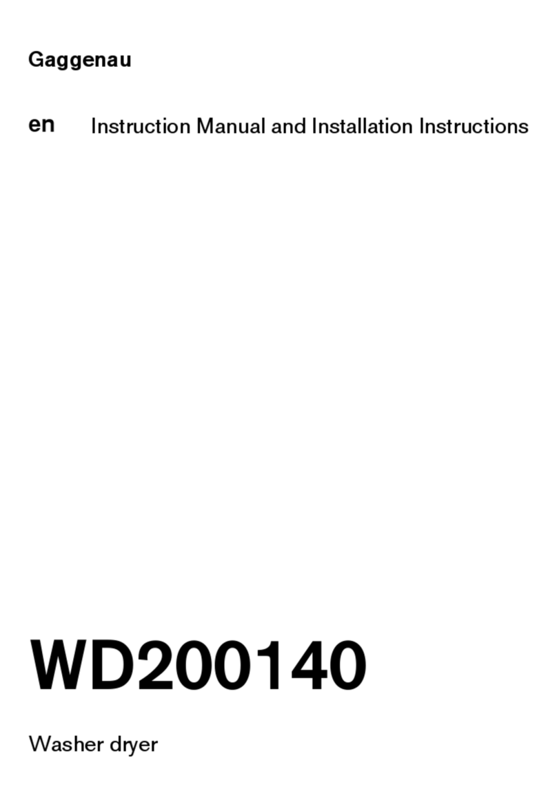 Gaggenau WD200140 Instruction manual and installation instructions