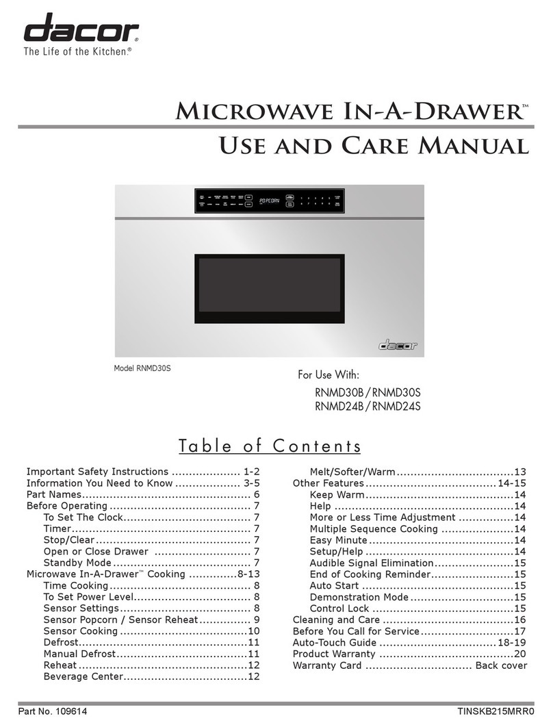 Dacor RNMD30S User manual