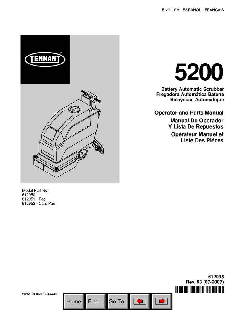 Tennant 612950 Operator and parts manual