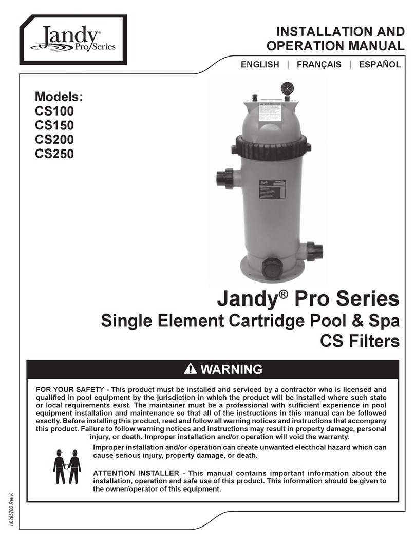 Jandy CS150 Installation and operation manual