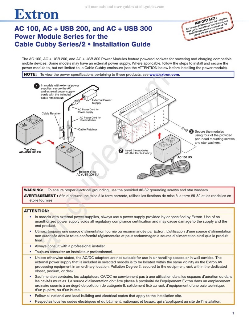 Extron electronics AC + USB 200 User manual