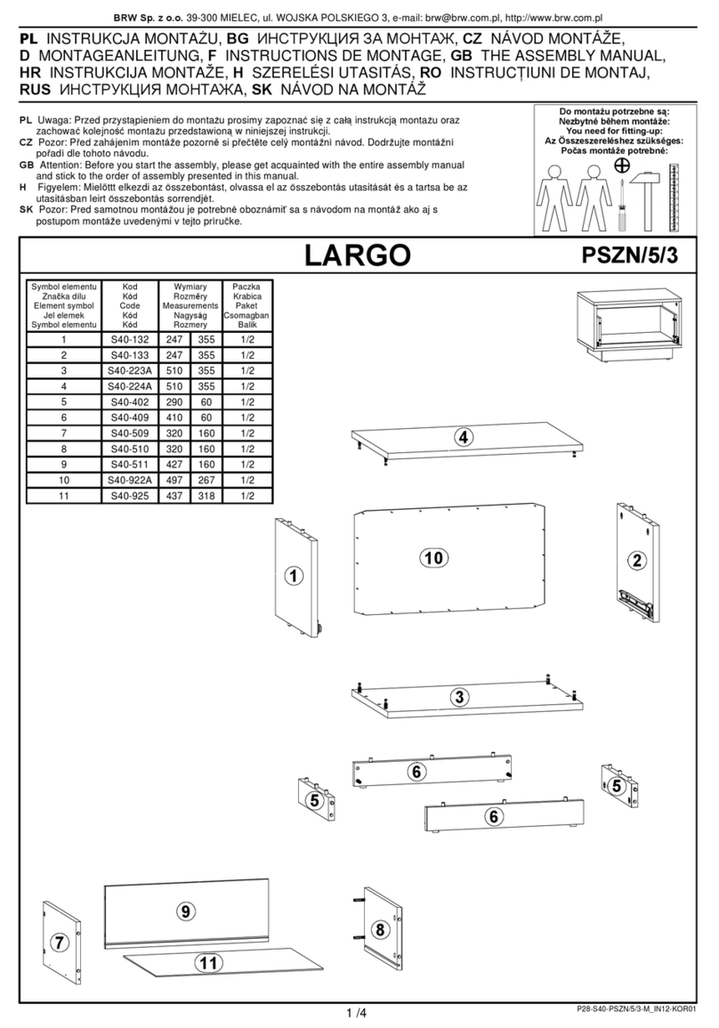 BLACK RED WHITE LARGO PSZN/5/3 Assembly instructions