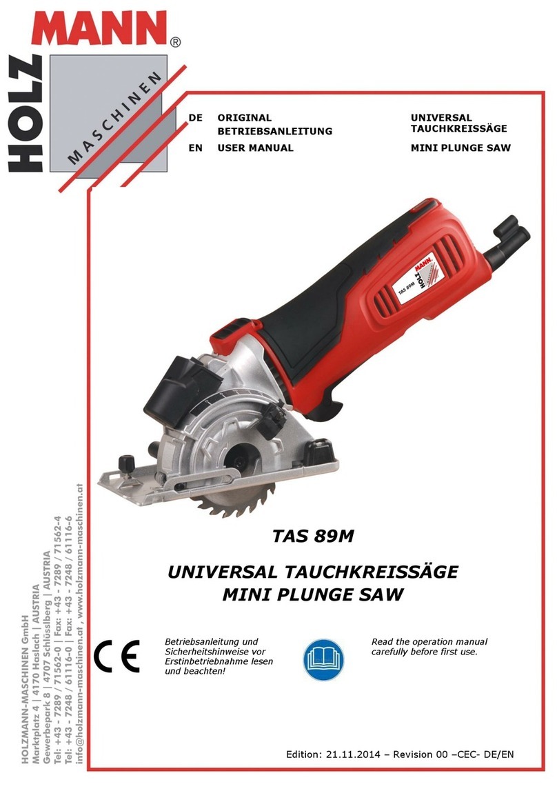 HOLZMANN MASCHINEN TAS 89M user manual