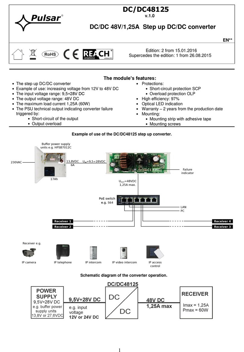 Pulsar DC/DC48125 Operation instructions