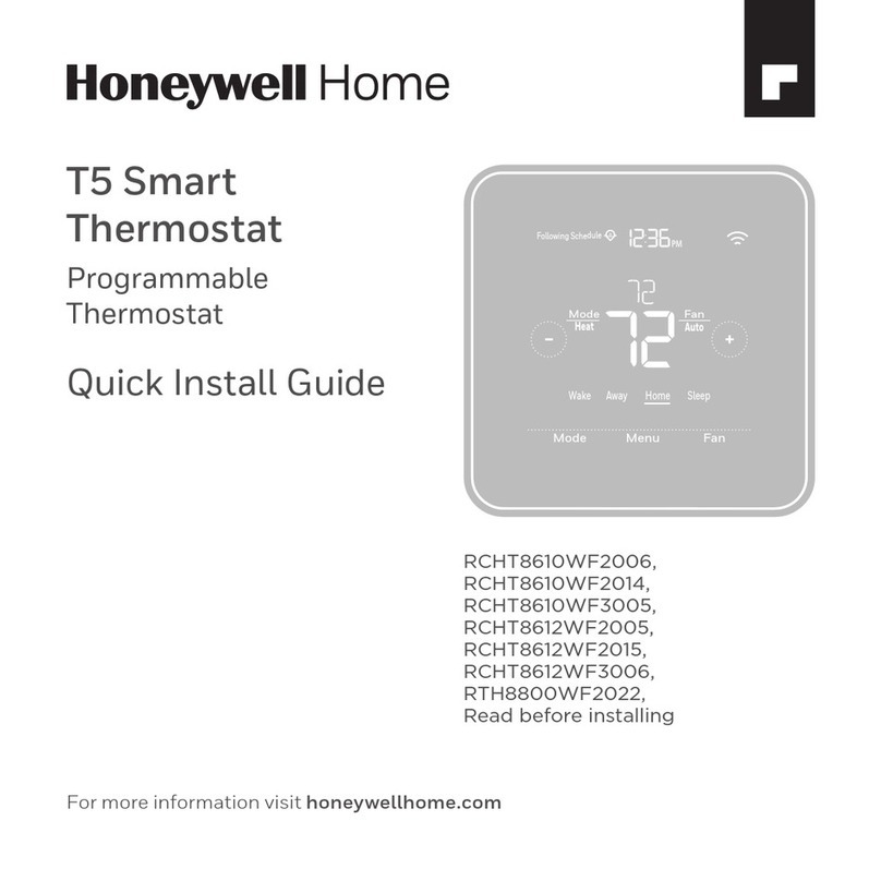 Honeywell Home T5 Smart Thermostat User manual
