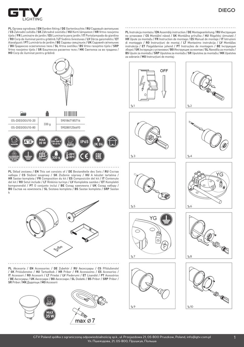 GTV Diego OS-DIEGOGU10-20 Assembly instruction