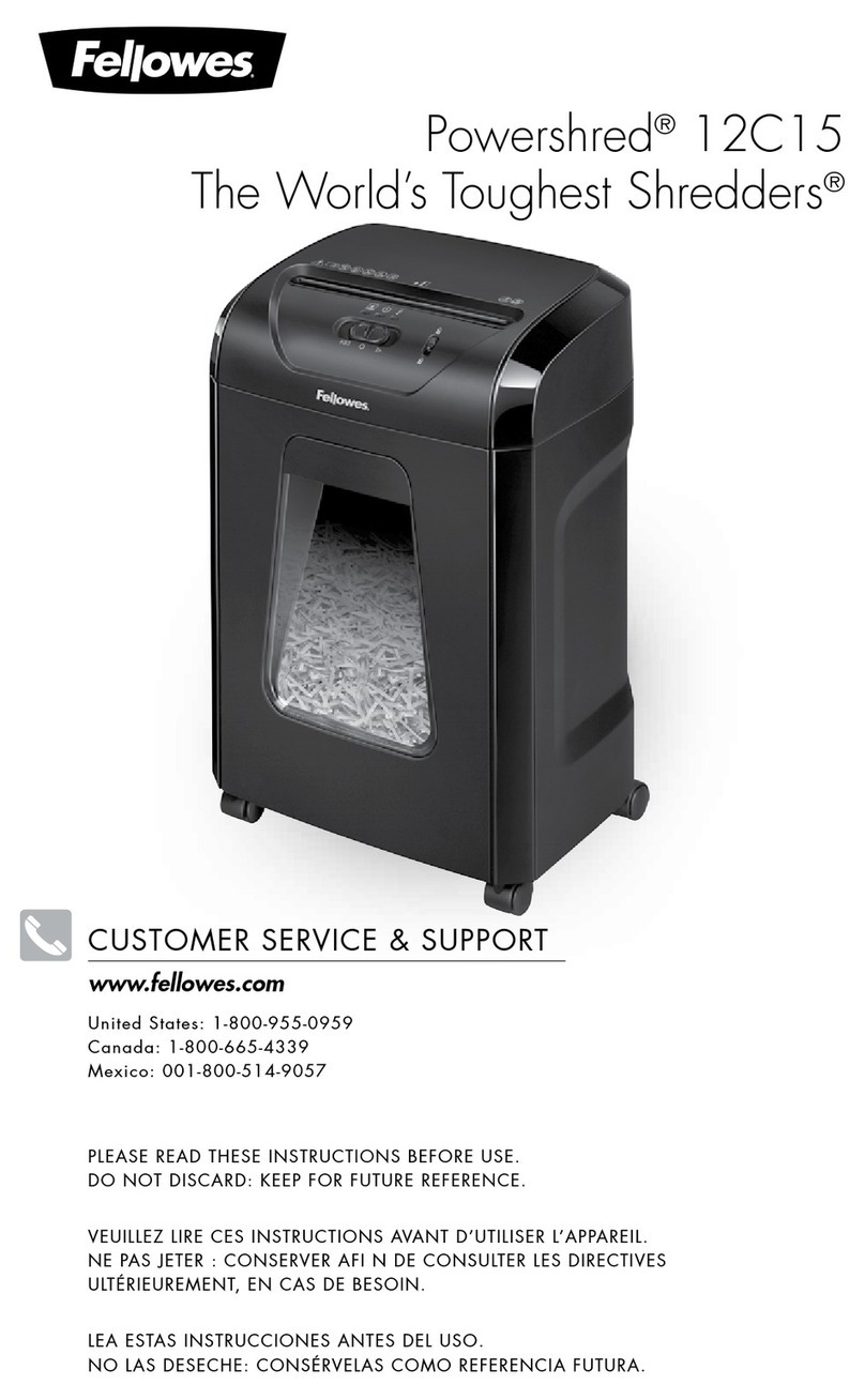 Fellowes Powershred 12C15 manual