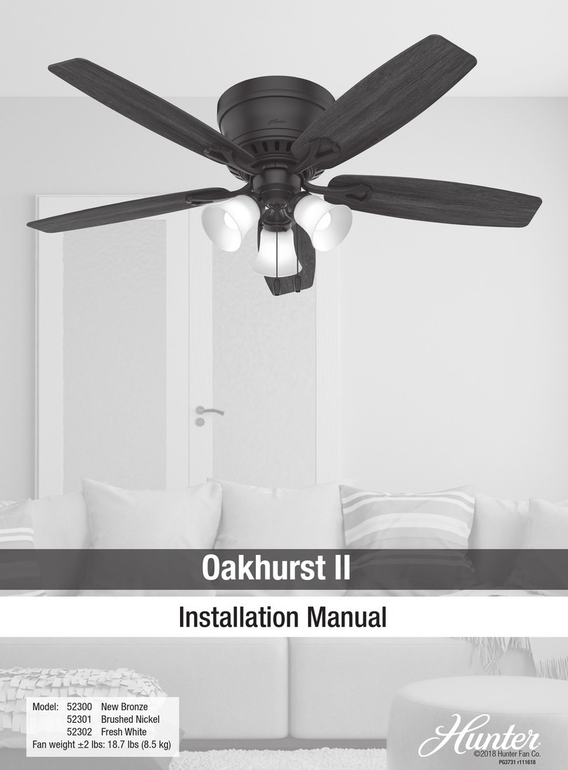 Hunter Oakhurst II 52300 User manual