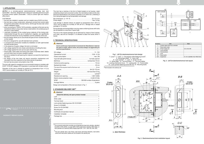 PERCo LB-72.4 Operation manual
