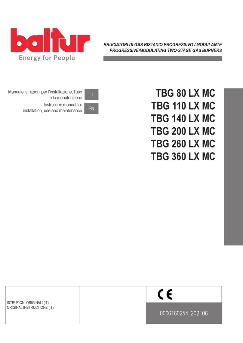 baltur TBG 80 LX MC instruction manual