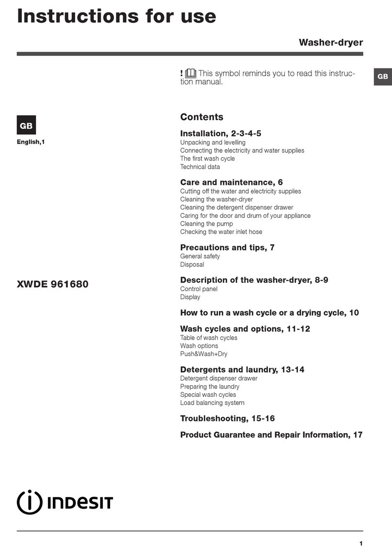 Indesit XWDE 961680 User manual