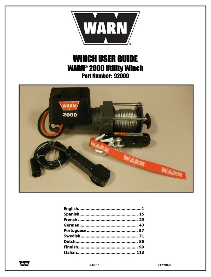 Warn 2000 User manual